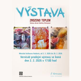 Výstava představuje tvorbu v technice enkaustiky, která pracuje s horkým voskem, pigmentem a teplem. Vernisáž proběhne 2. 2. v 17:00.